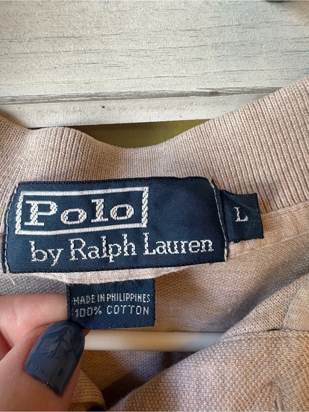 Ralph Lauren Polo Shirt - Light Beige with Green Pony